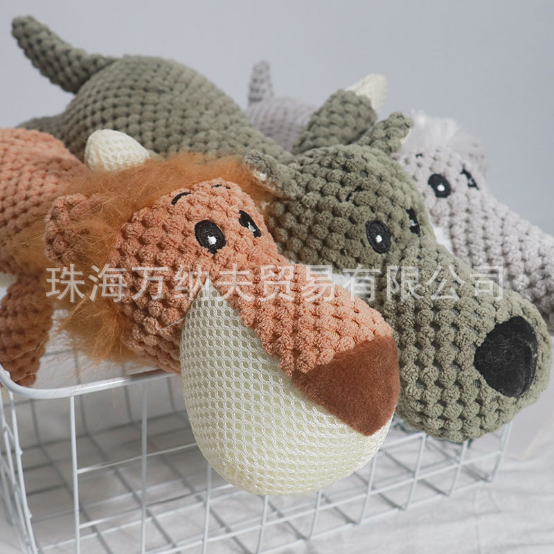 New Pet Dog Dog Toy Plush Bite Resistant Voice Animal Cross Border Amazon Small Dog Toy Pet Supplies
