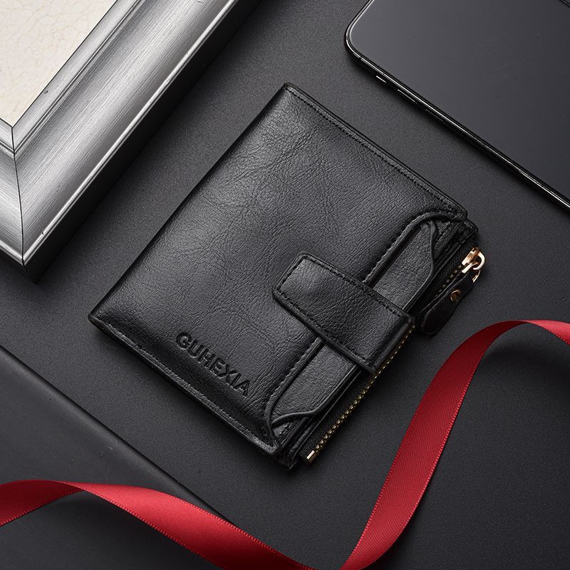 블랙 빈티지 오일 왁스 가죽