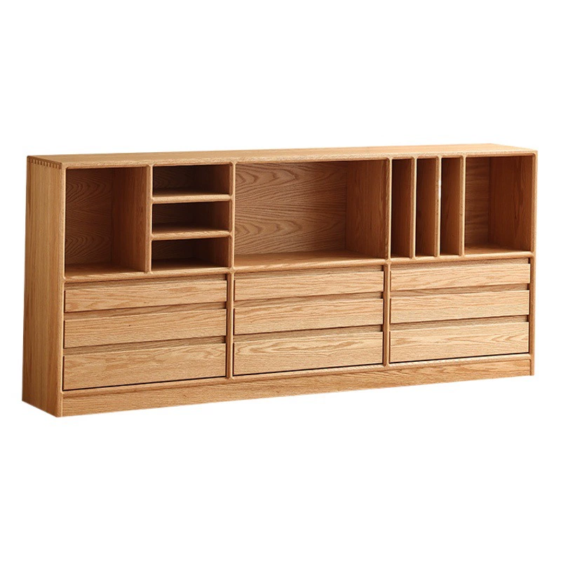 Шкаф без вишневого дерева из белого дуба в скандинавском японском стиле, минималистский книжный шкаф, напольная книжная полка, комбинированный Многофункциональный шкафчик