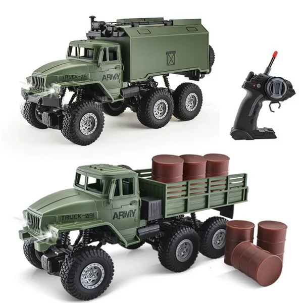 Cross-Border Popular Rechargeable Remote Control Boy Toy Car with Four-Way Lighting, Six-Wheel Four-Wheel Drive Climbing Remote Control Command Vehicle
