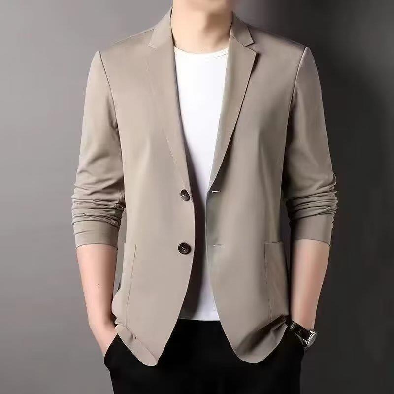 Summer Ice Silk Suit Men's Ultra-thin Casual Sun Protection Suit Small Suit Lightweight Spring and Autumn Single Western Jacket Top