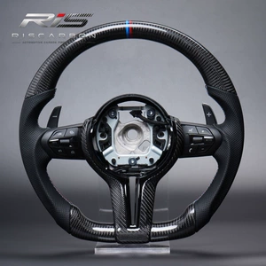 Black carbon fiber M flat-bottom steering wheel compatible with BMW F30F10F11F15F16F20F25F18M3M5