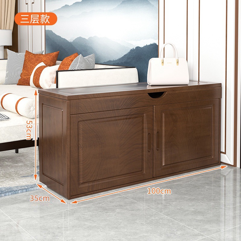 월넛색상 3겹 100cm ★ 목재 L 이중문  완전히 장식됨