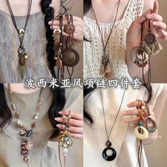 新中国式禅意古銅の羽のネックレス