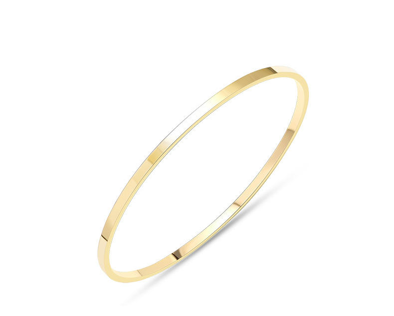 Ornament Simple Titanium Steel Plated 18K Gold Color Protection Ornament Bracelet