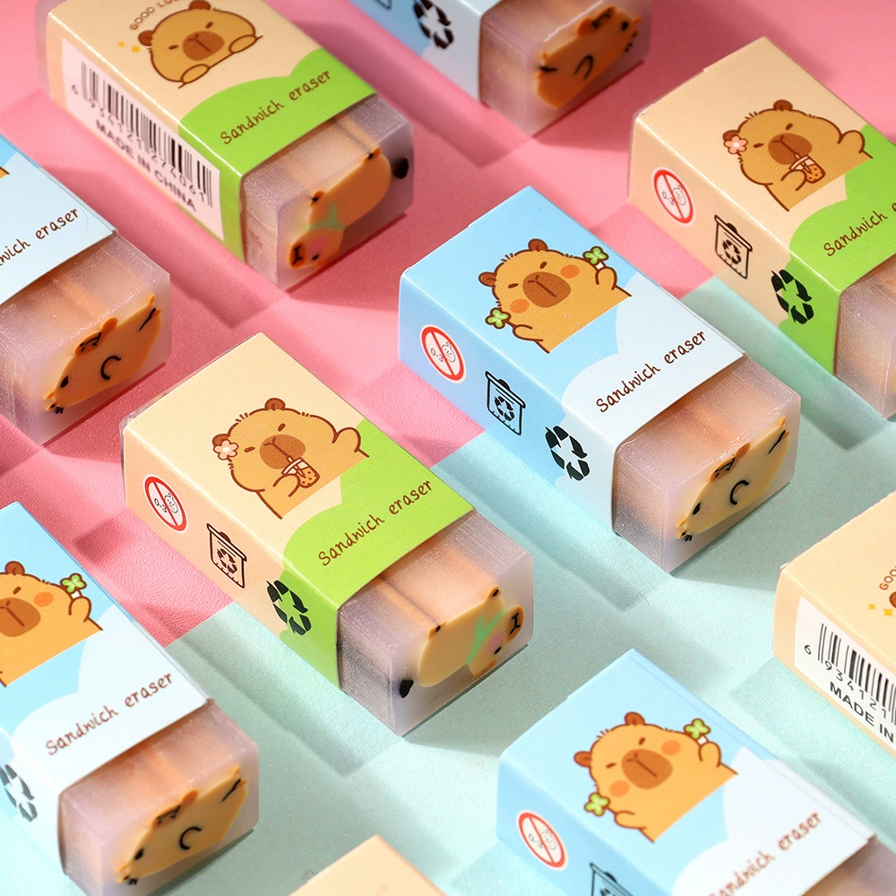 Креативный ластик Капибара для учащихся начальной школы, милый, без чипов, супер чистый ластик, экзаменационная живопись, ластик для карандашей, канцелярские принадлежности