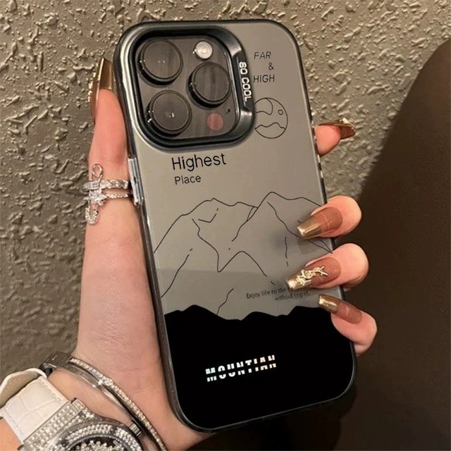Чехол защитный (Apple) iPhone 13–17 серии — IMD Peak & Hill матовый дизайн, защита камеры