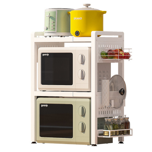Kitchen rack microwave oven rack pot rice cooker household multi-functional double-layer countertop storage bracket