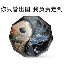 折叠遮阳雨伞定制logo来图定做可印图片彩色明星私人订制伞广告伞