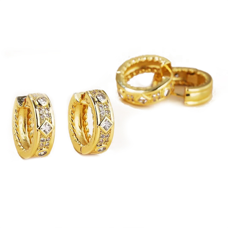 Transfronteriza europea y americana nueva estrella de cinco puntas pendientes geométrica simple oído espárragos oído anillo moda calle tiro oído espárragos joyería