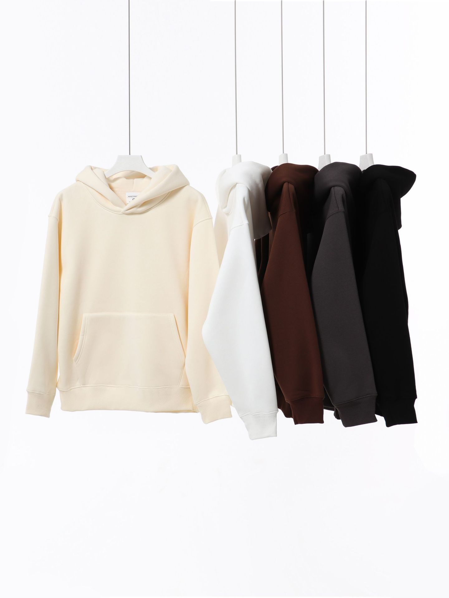 Retro heavy 480g ameikaji suéter con capucha de los hombres espesado apretado polar gota-hombro pullover Sudadera con capucha de las mujeres