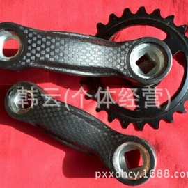 厂家直销包塑方孔20#儿童自行车轮盘 牙盘 曲柄  儿童车配件批发