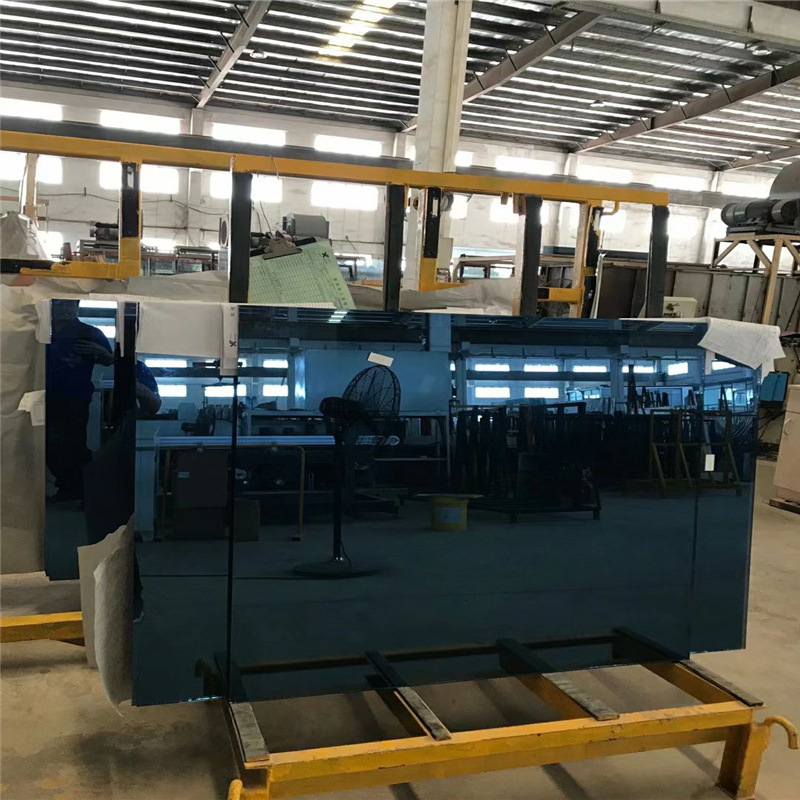 蓝星灰 蓝色玻璃定 制 5mm-12mm福特蓝钢化玻璃 钢化蓝镀膜玻璃