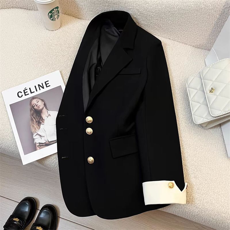 Spring and Autumn New High-End 2026 Versatile Design Fashionable Casual Suit Korean Style Loose Fit Elegant Blazer