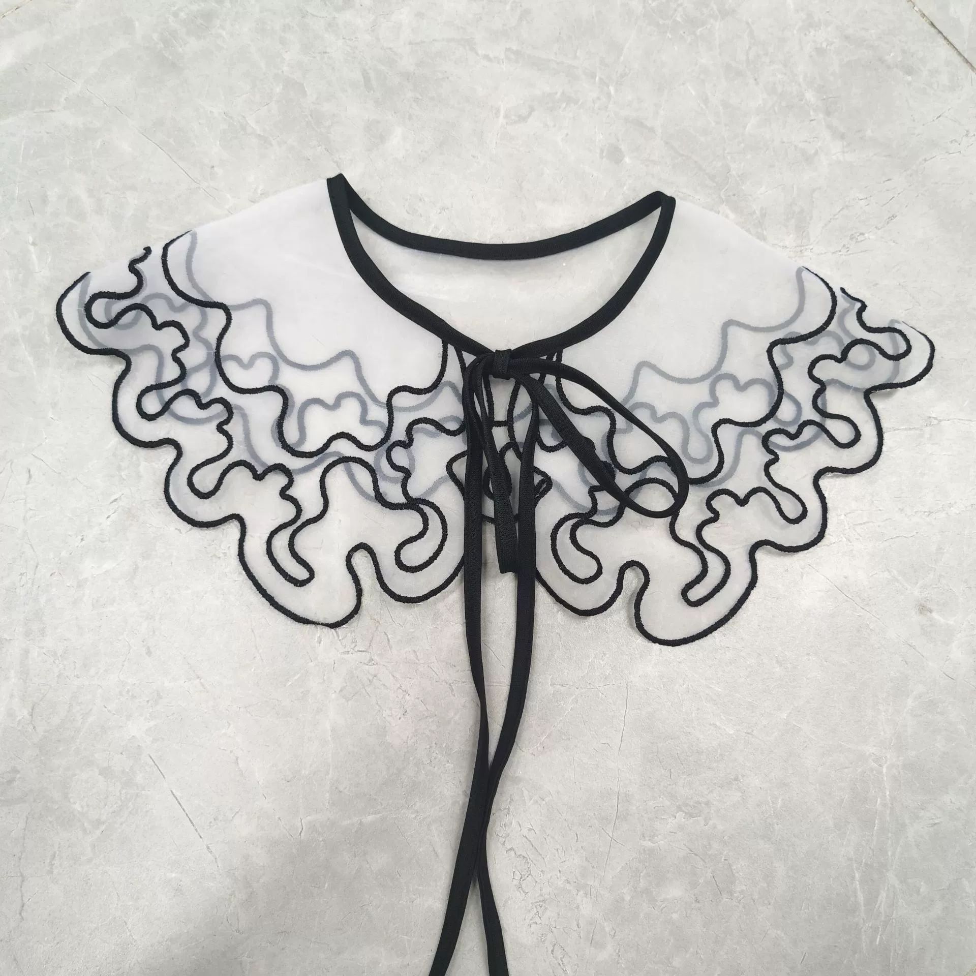 Una variedad de viento dulce blanco bordado de encaje falso diseño de lazos de vestidos de artefactos universales decoración de camisa al por mayor image 7