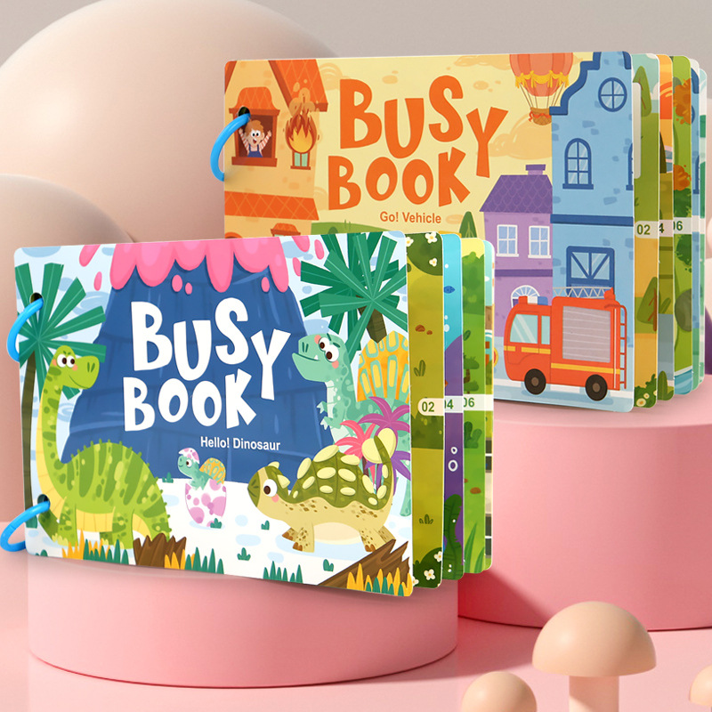 Transfronterizos portátiles gelatina silenciosa libro de pegatinas para niños iluminación infantil educación temprana manual cerebro juguetes rompecabezas