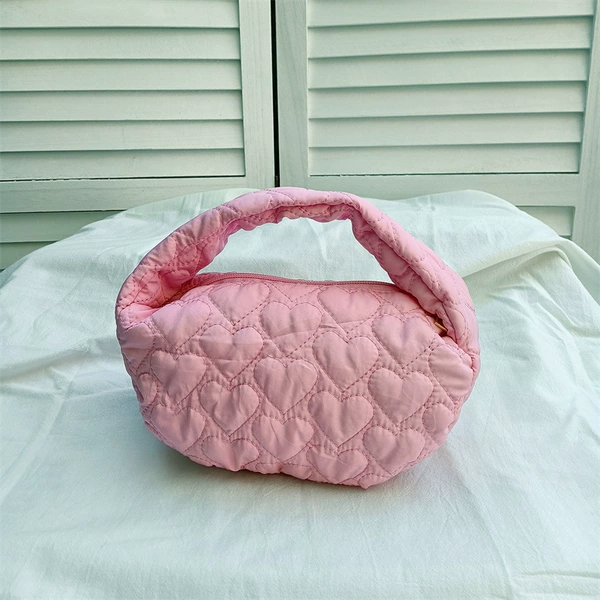 Quilted cotton love pink