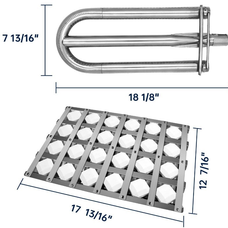 Fábrica transfronteriza suministra directamente el nuevo acero inoxidable 304 en forma de U quemador de codo de rejilla de fuego en forma de estufa accesorios de estufa image 4