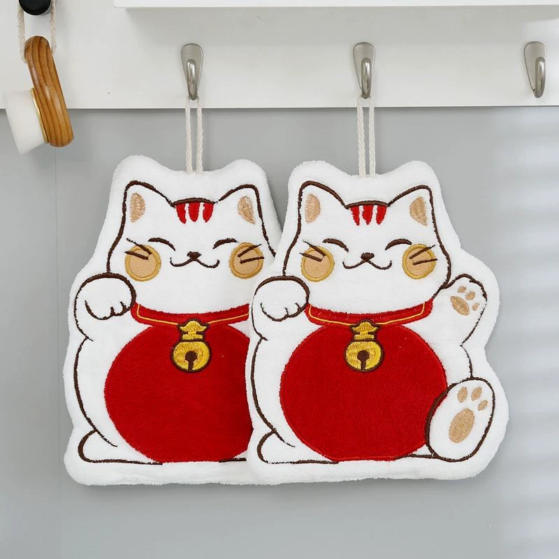 Коралловое мультяшное полотенце, для удачи, влагопоглощающее