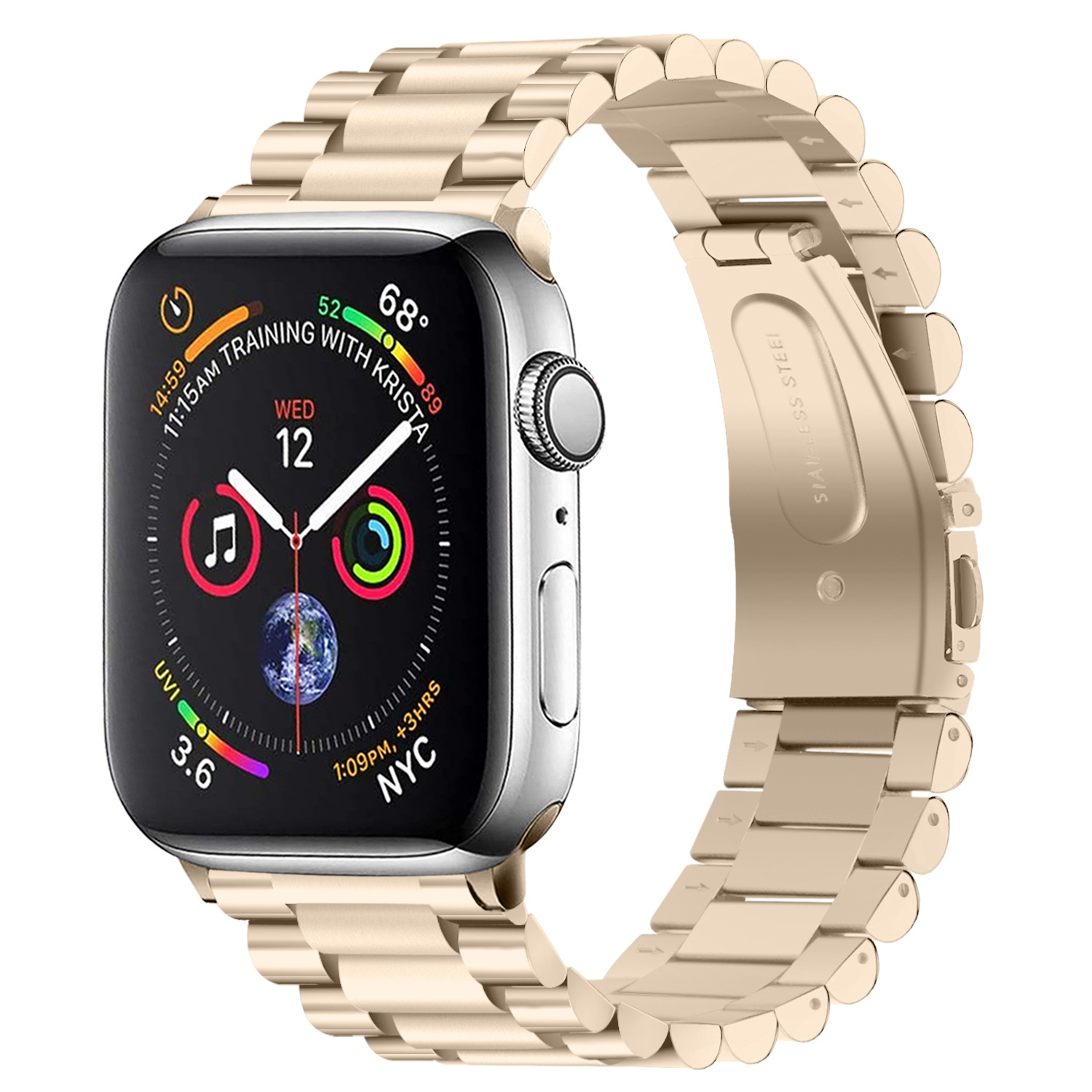 Suitable for Apple watch three-bead stai...
