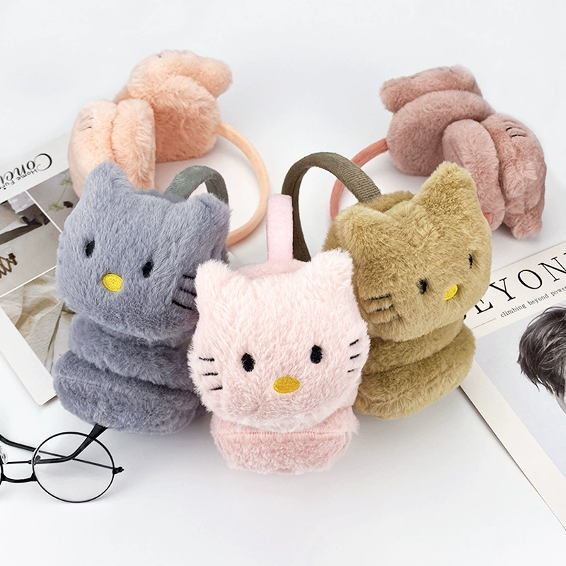 Детские теплые наушники KTM, милые плюшевые зимние Холодостойкие незамерзающие наушники для девочек, теплая утолщенная сумка для защиты ушей