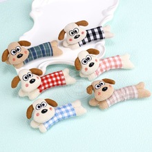 秋冬新款韩式卡通长条小狗充棉布艺腊肠狗造型箱包服装辅料配饰