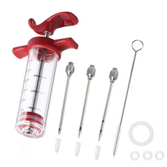 Kitchen BBQ Steak Turkey Syringe Plastic Seasoning Turkey Needle Brine Syringe Meat Injector