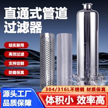 304不锈钢管道过滤器卫生食品级316杂质滤网滤芯商用过滤器工业用