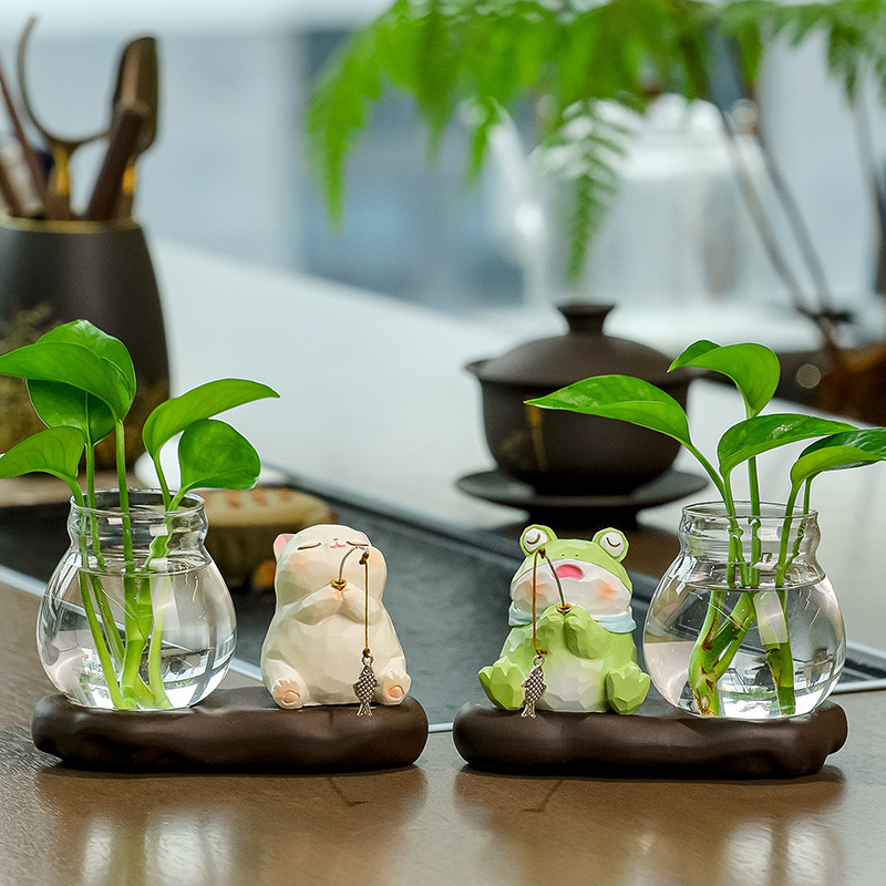 Buddha Frog Ornament 2025 New Desk Decoration Hydroponic High-End Cute Handmade Creative Desktop Gift