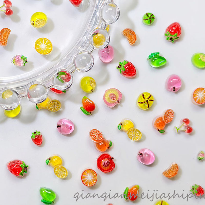 Summer Fresh Mini Fruit Strawberry Watermelon Nail Art Accessories Mixed DIY Earrings Hair Clips Wearable Nail Decorations Summer Fresh Mini Fruit Strawberry Watermelon Nail Art Accessories Mixed DIY Earrings Hair Clips Wearable Nail Decorations