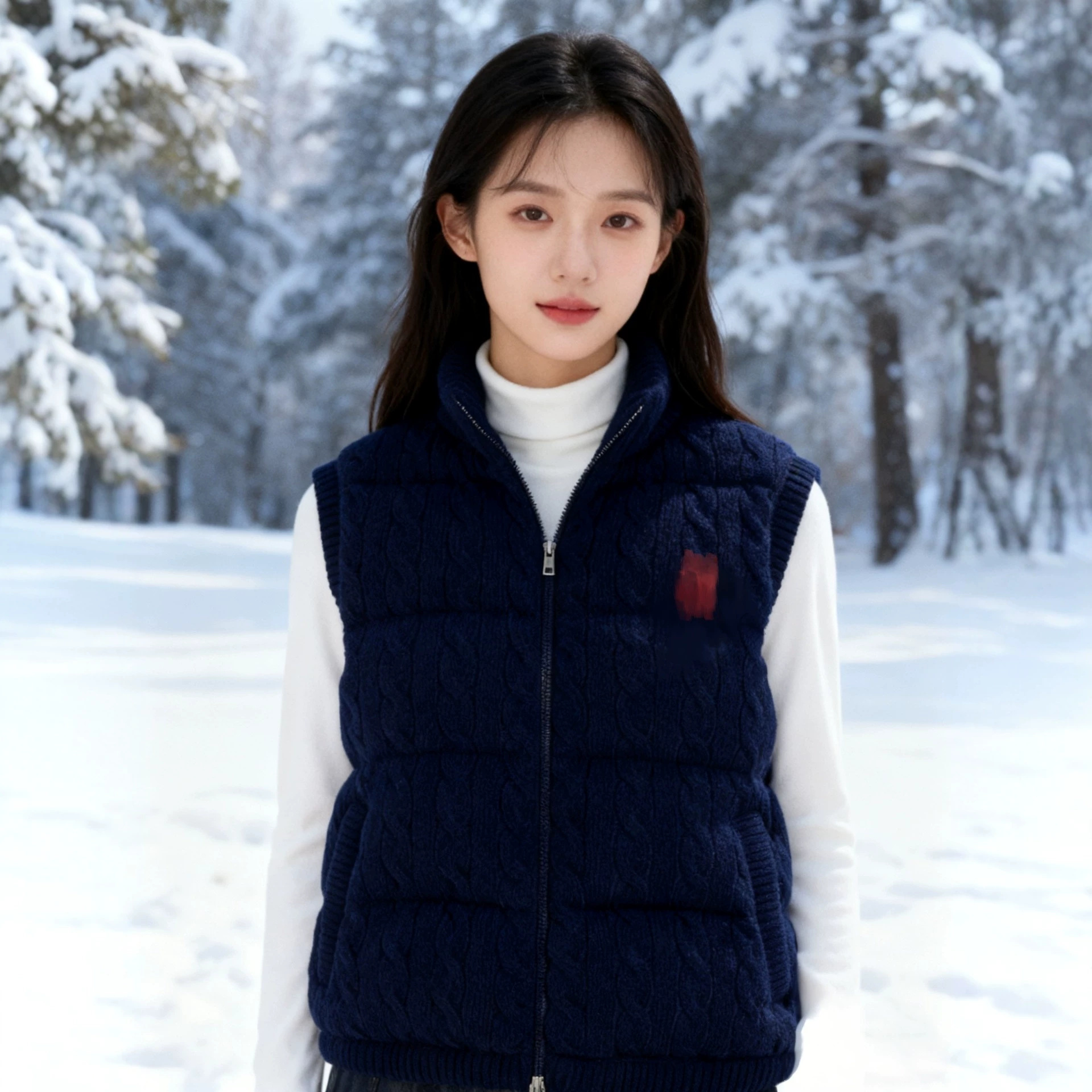 Cross-Border Rl Ralph Lauren Stand-Collar Warm Thick Knit Old Money Style Cable Knit down Vest Jacket for Women Winter