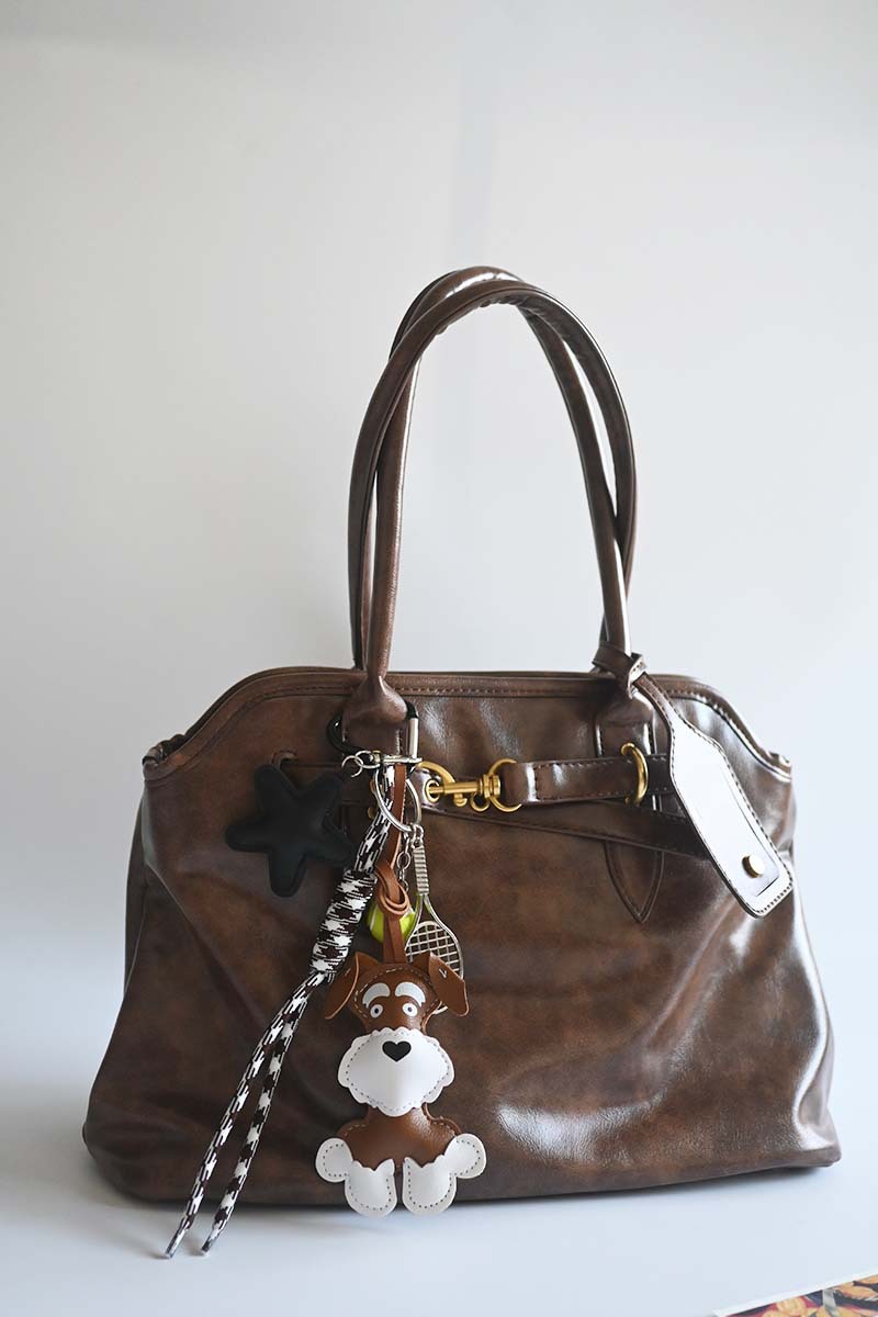 48g Weight Keychain Classification 1 Piece Quantity Holiday, Daily Occasion Pu Leather Material Dog Pattern All Seasons Season Vacation, Classic Style Style 1 Piece Vacation Classic Style Dog Pu Leather Keychain 无