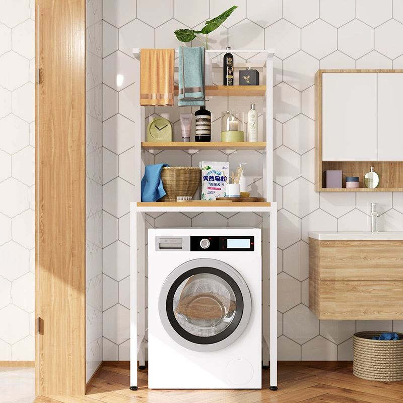 Bathroom washing machine storage rack floor-to-ceiling toilet toilet storage rack balcony bathroom toilet rack Zhao Zhisun