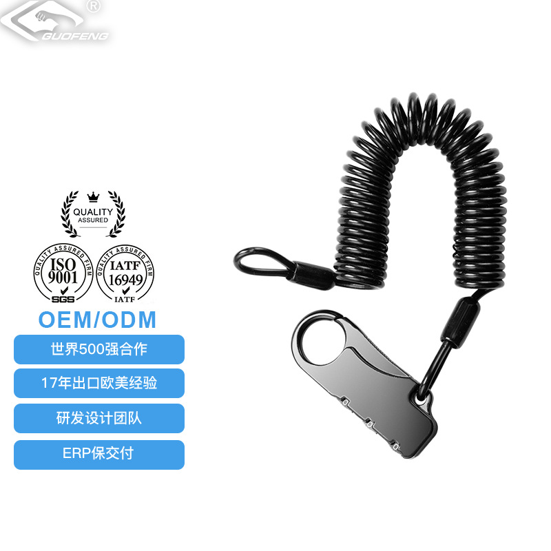 Candado Multiusos de Combinación de Aleación de Zinc Anticorte para Casco y Motocicleta