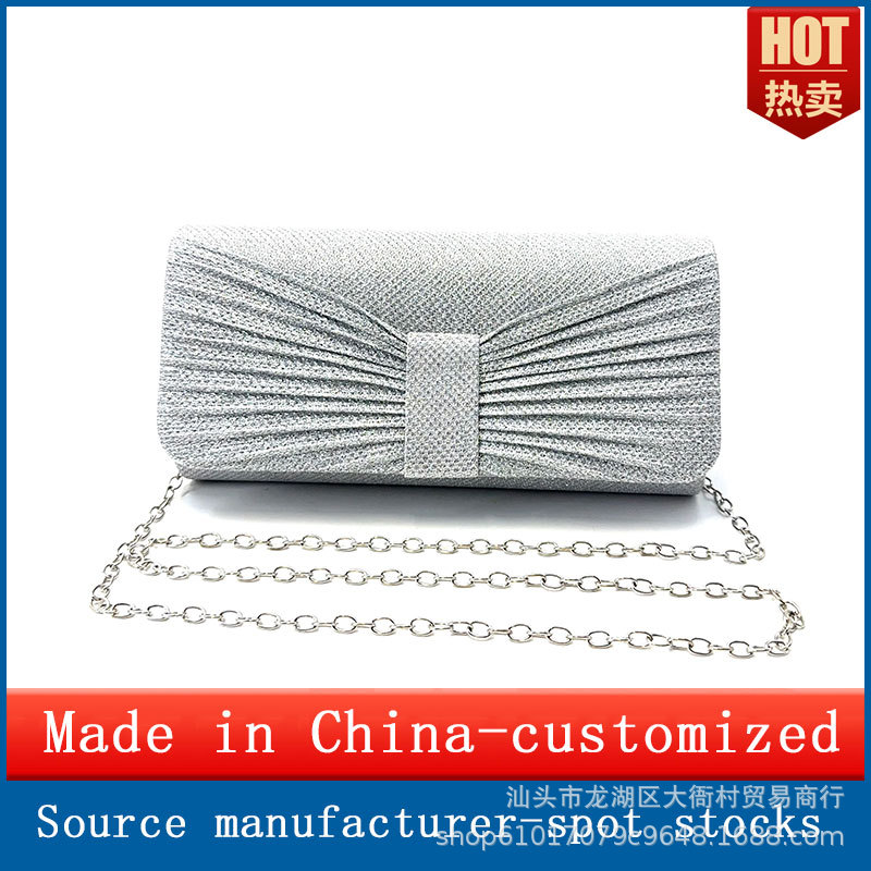 2026 New Cross-Border Evening Clutch Bag, Shiny Luxury Banquet Bag, Bridal Bag, Dress Evening Bag, Chain Bag