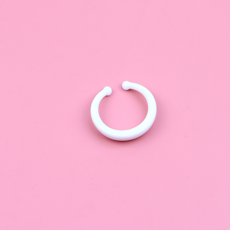 Silicone C-Shaped Foreskin Ring, Semi-Circular Delay Ring for Men, White Day & Night Set — detail image 7