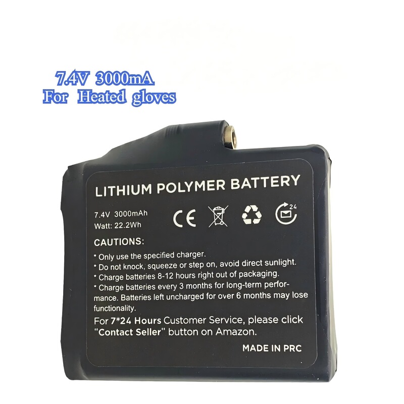 7.4V 3000Mah Polymer Lithium Battery Suitable for Heating Gloves, Heating Vests, Heating Socks, Antifreeze Lithium Batteries