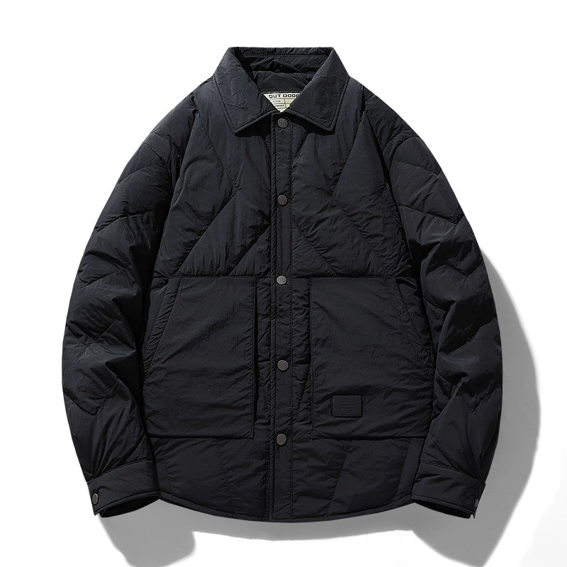 Трансграничный прилив рубашки воротник национального стандарта теплый пуховик может быть открыт в прямом эфире