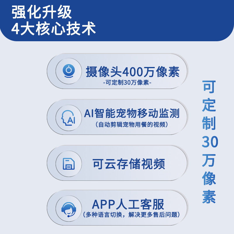 ペット知能給餌器遠隔ビデオWIFI音声制御給餌機タイミング犬猫自動給餌器|undefined