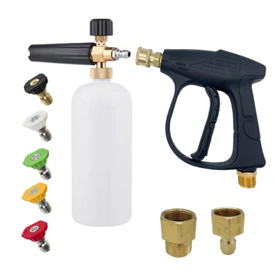 PA pot 1/4 quick-insert foam: High pressure car wash water gun