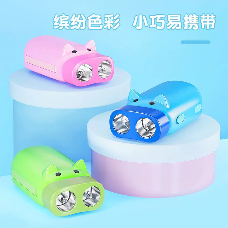 Креативный мини-милый свиной свет ручной самовоспроизводящий режим окружающей среды двойной светодиодный аварийный свет без батареи портативный фонарик