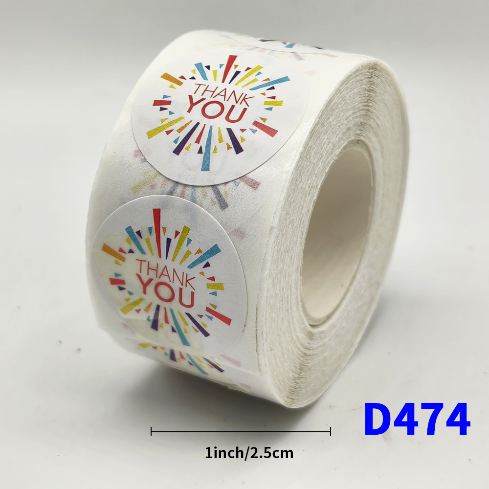 D474;2.5cm/1inch*500 스티커
