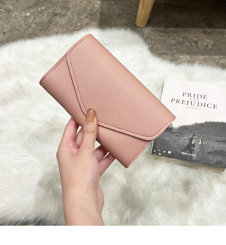 Women's Solid Color Pu Leather Magnetic Buckle Coin Purses display picture 4