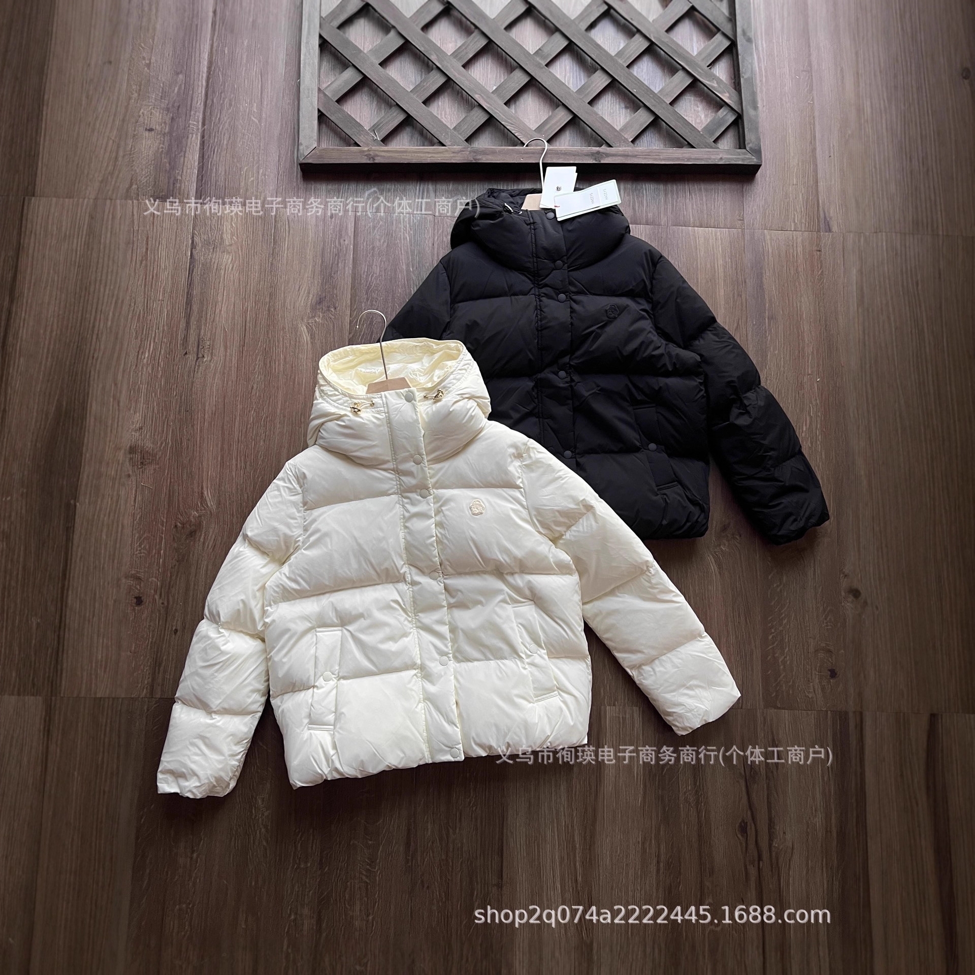 25Ss Autumn and Winter New Hazys Haggis Women's Hooded Short Loose Duck down Warm Jacket down Jacket