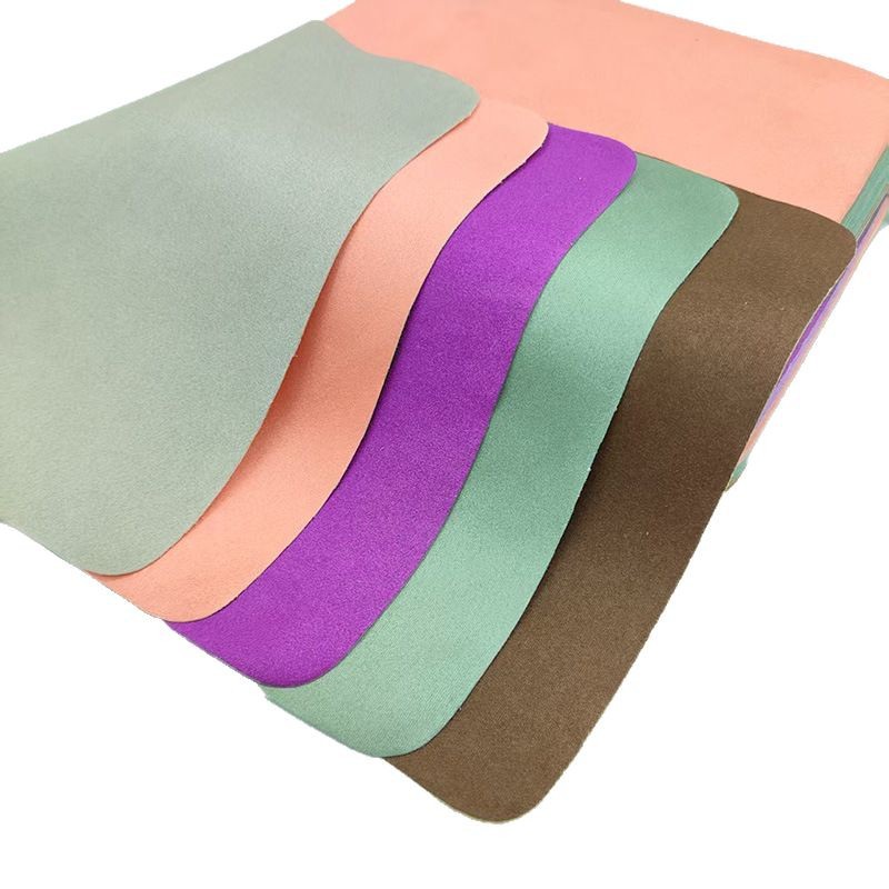 Fabricante de gafas de vello bicolor limpia lente de teléfono celular relojes de joyería seda isla tela limpia se puede imprimir LOGO