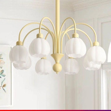 法式灯奶油南瓜客厅灯简约现代大气吊灯中古卧室灯餐厅田园意式灯