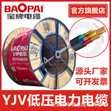 寶牌國標純銅芯YJV 3 4 5*10三相四線平方低壓室外電纜電力電纜線