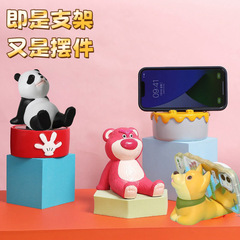 イチゴクマ携帯電話ホルダー装飾品漫画タブレットユニバーサルかわいいミニかわいいデスクトップストレージ実用的