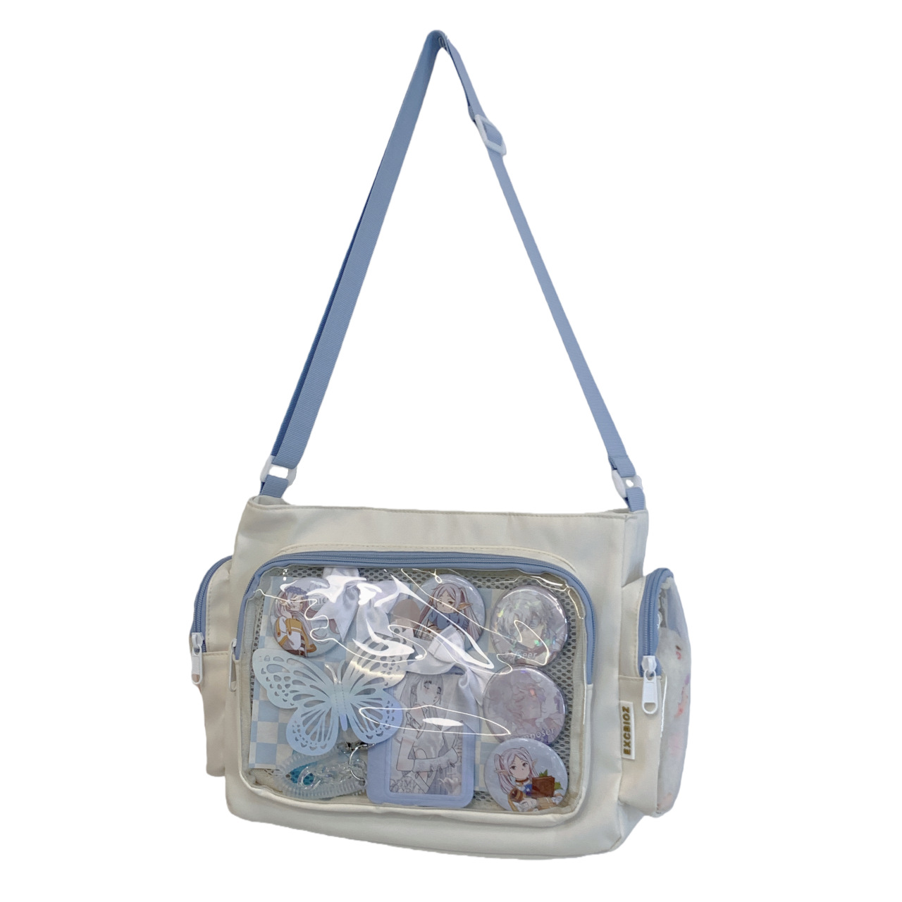 Women's Academy Style Versatile Large Capacity Crossbody Bag, Transparent Ita Bag For Badges, Shoulder Bag For School, Messenger Bag - Thumbnail 5