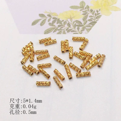 S925 Silver Gold-Plated Spacer Beads with Star Pattern, Loose Beads, Spacer Pads, Semi-Finished DIY Bracelet Components (Zərgərlik ara hissələri) - style-1-about-31-pieces-per-gram